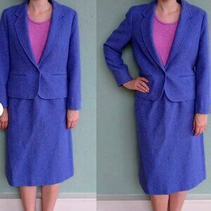 Pendleton 100% Wool Women's Purple Skirt Suit